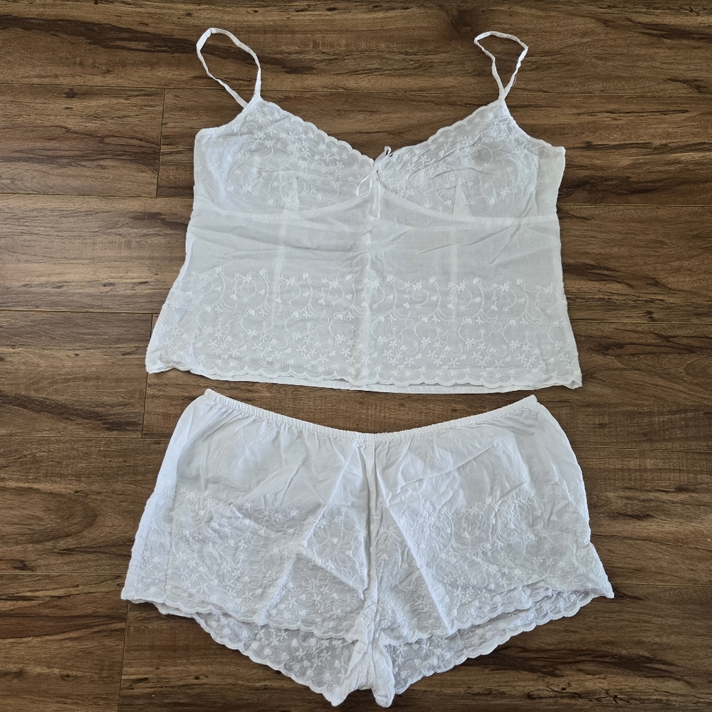 Womens cotton sleeping set pajamas size S-M